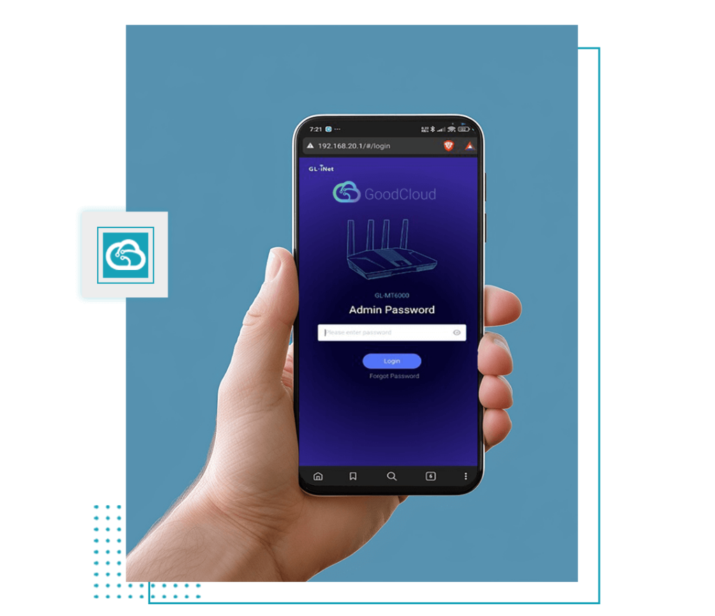 GL.iNet Cloud Login Using the App
